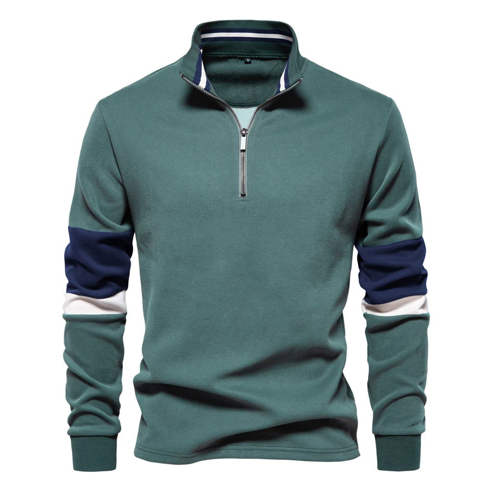 AIOPESON Mens Mock Neck Quarter Zip Sweatshirts