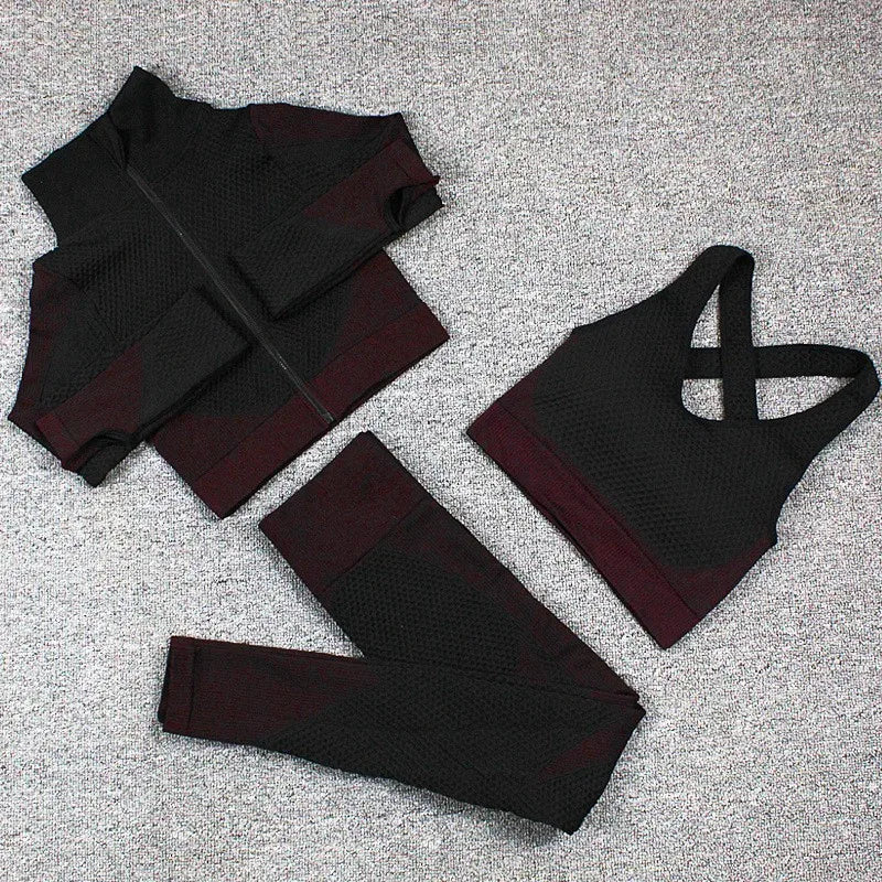 Seamless Long Sleeve Yoga Sets