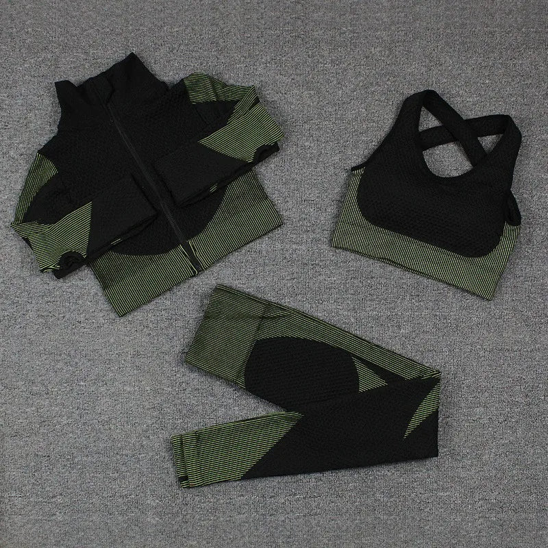 Seamless Long Sleeve Yoga Sets