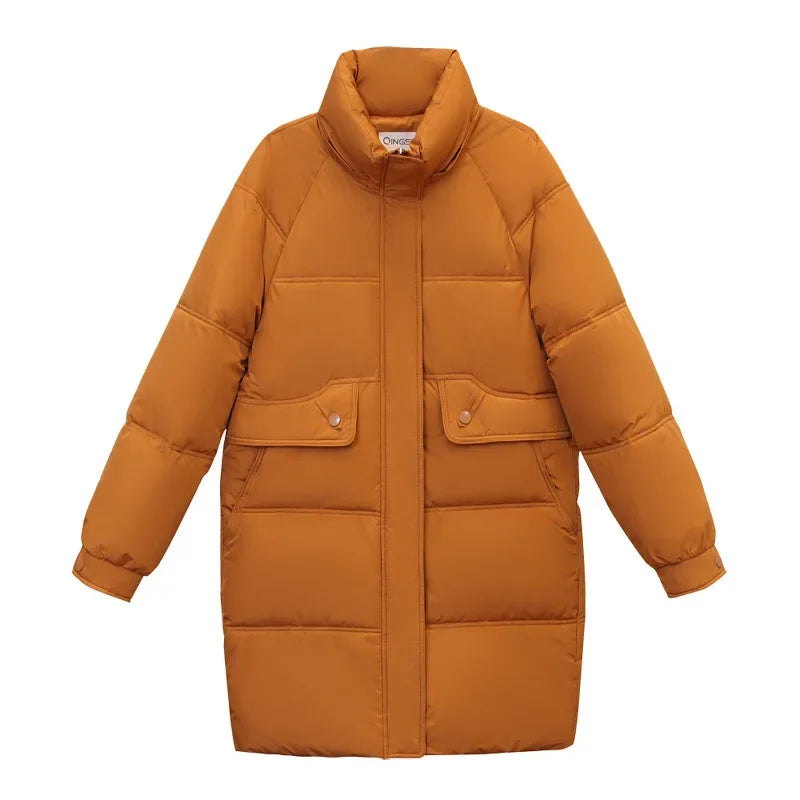 Mid-length Parkas Warm Thick Puffer Windproof