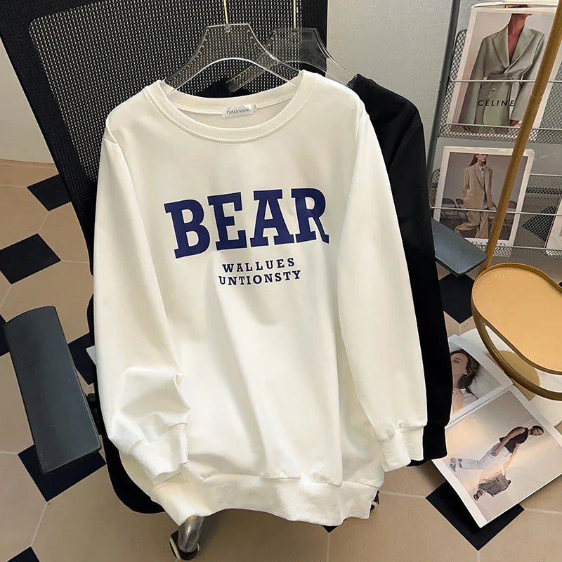 175Kg Plus Size Women Loose Sweatshirt