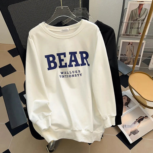 175Kg Plus Size Women Loose Sweatshirt