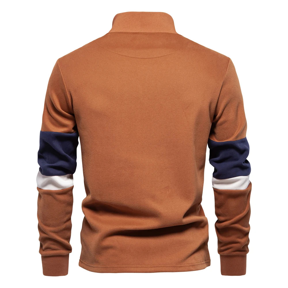 AIOPESON Mens Mock Neck Quarter Zip Sweatshirts