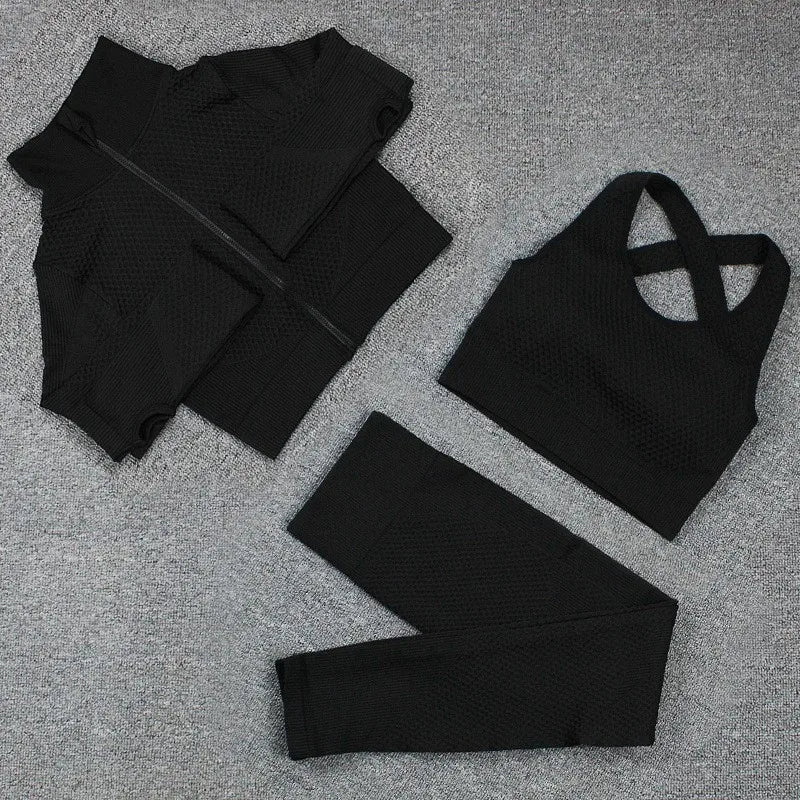 Seamless Long Sleeve Yoga Sets