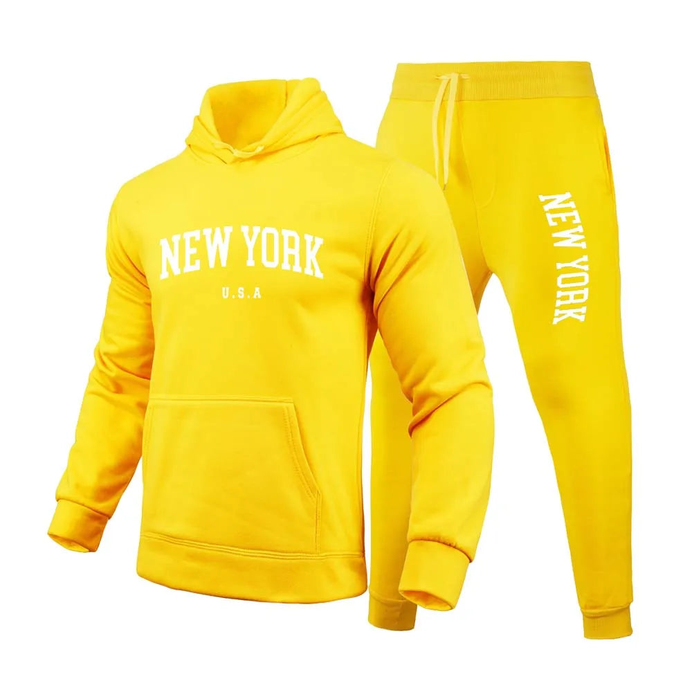 New York U.S.A City Men's/Women  Printed Set