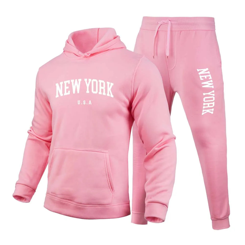 New York U.S.A City Men's/Women  Printed Set