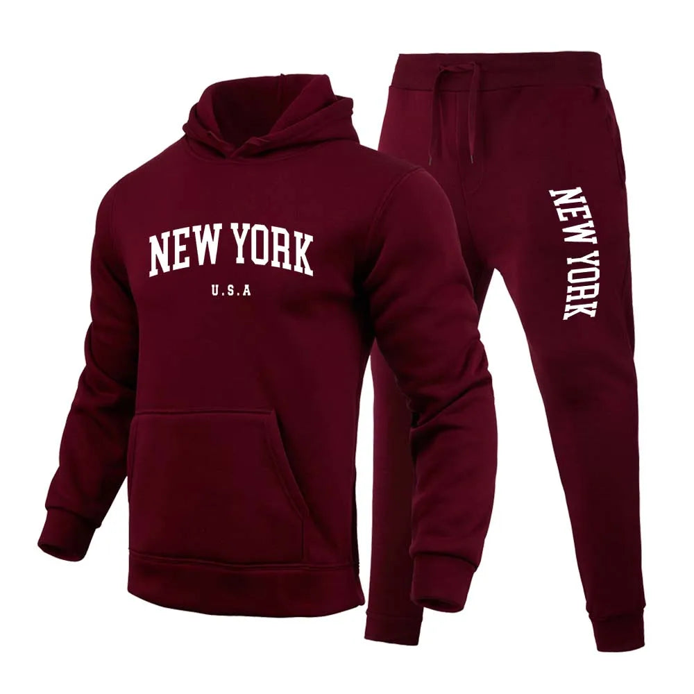 New York U.S.A City Men's/Women  Printed Set