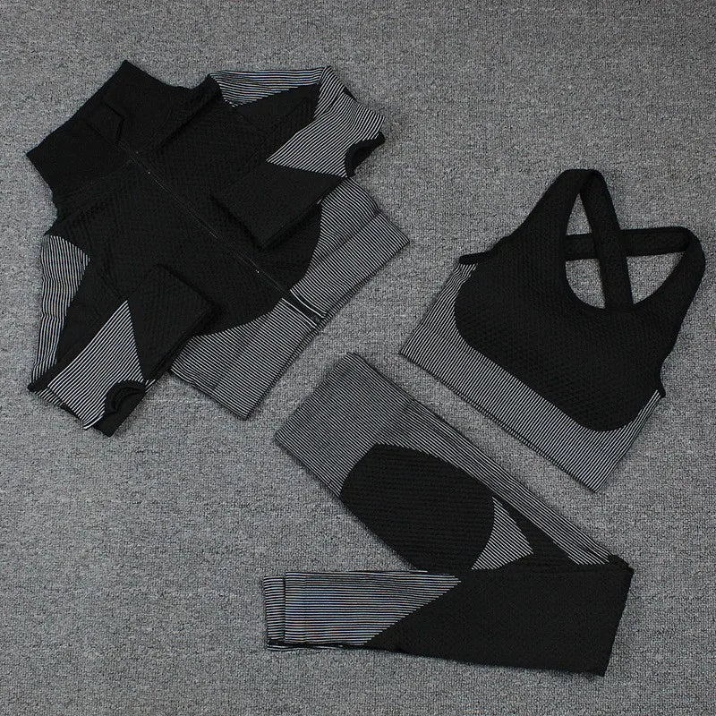 Seamless Long Sleeve Yoga Sets