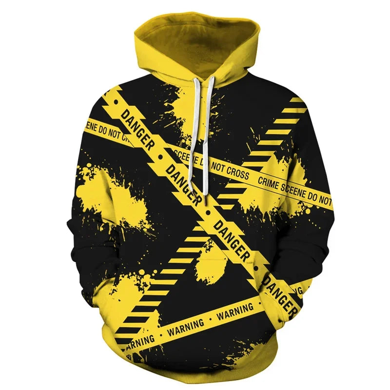 3D printed pattern men's hoodie street design Harajuku retro