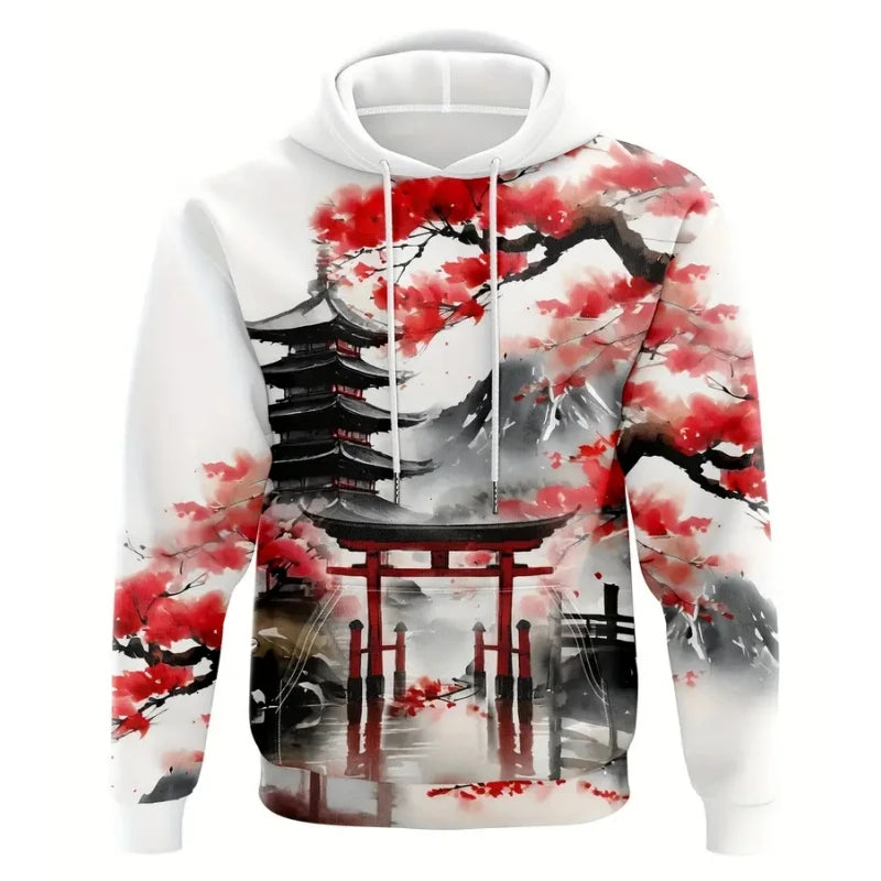 Men's Hoodie Ink Painting 3d Printed Oversized