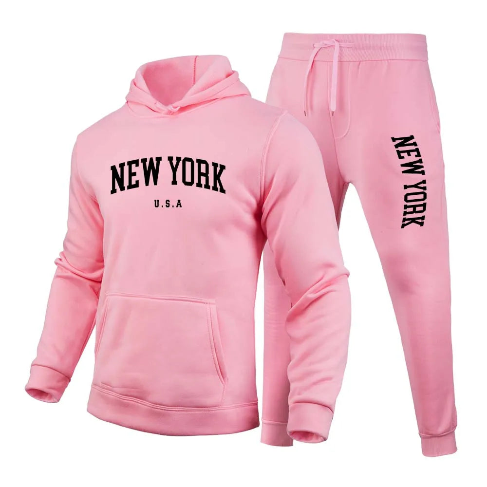 New York U.S.A City Men's/Women  Printed Set