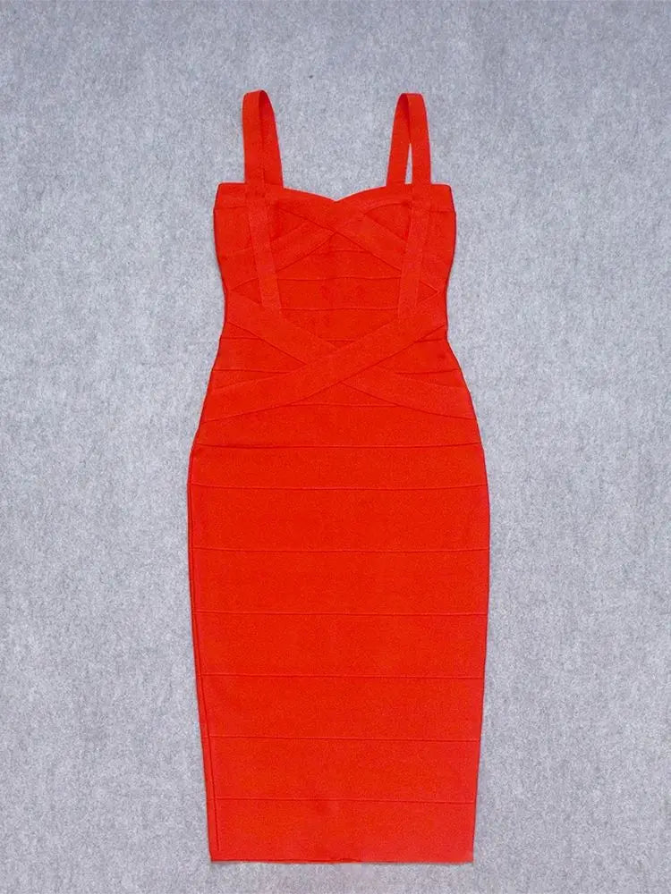 BEAUKEY Red Bandage Dress