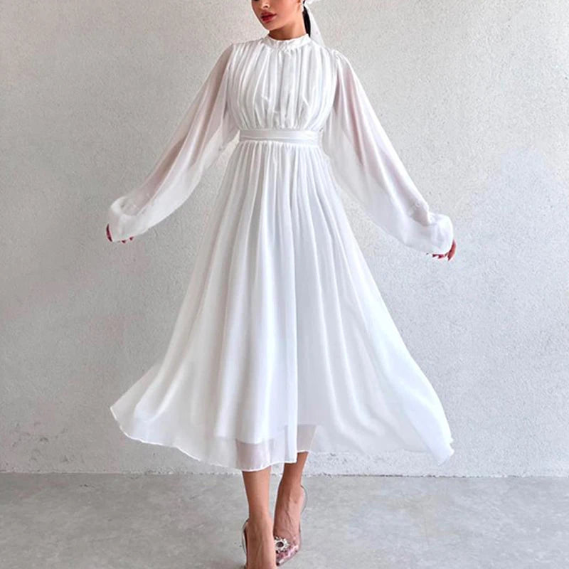 Turtleneck Hollow Party Dress