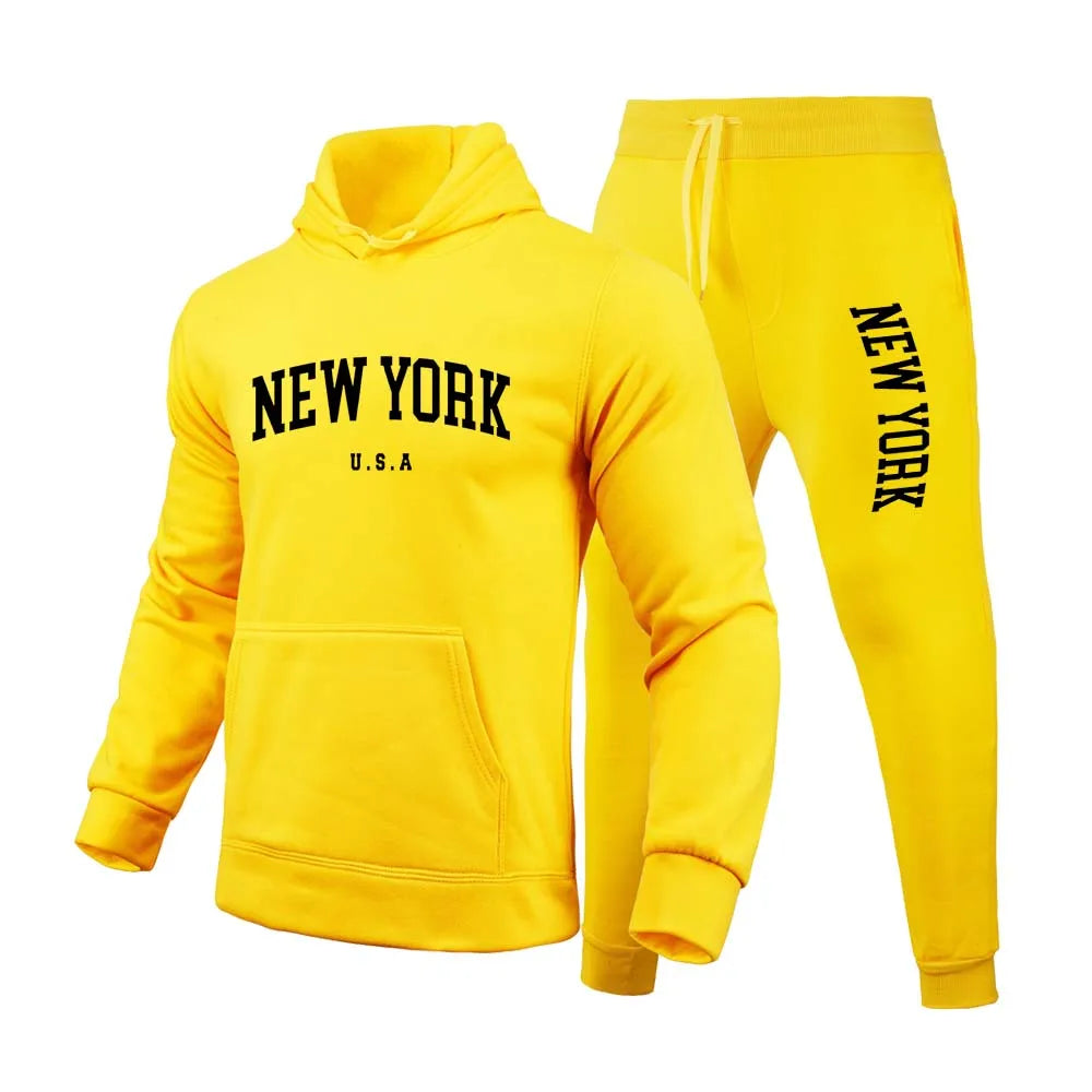 New York U.S.A City Men's/Women  Printed Set