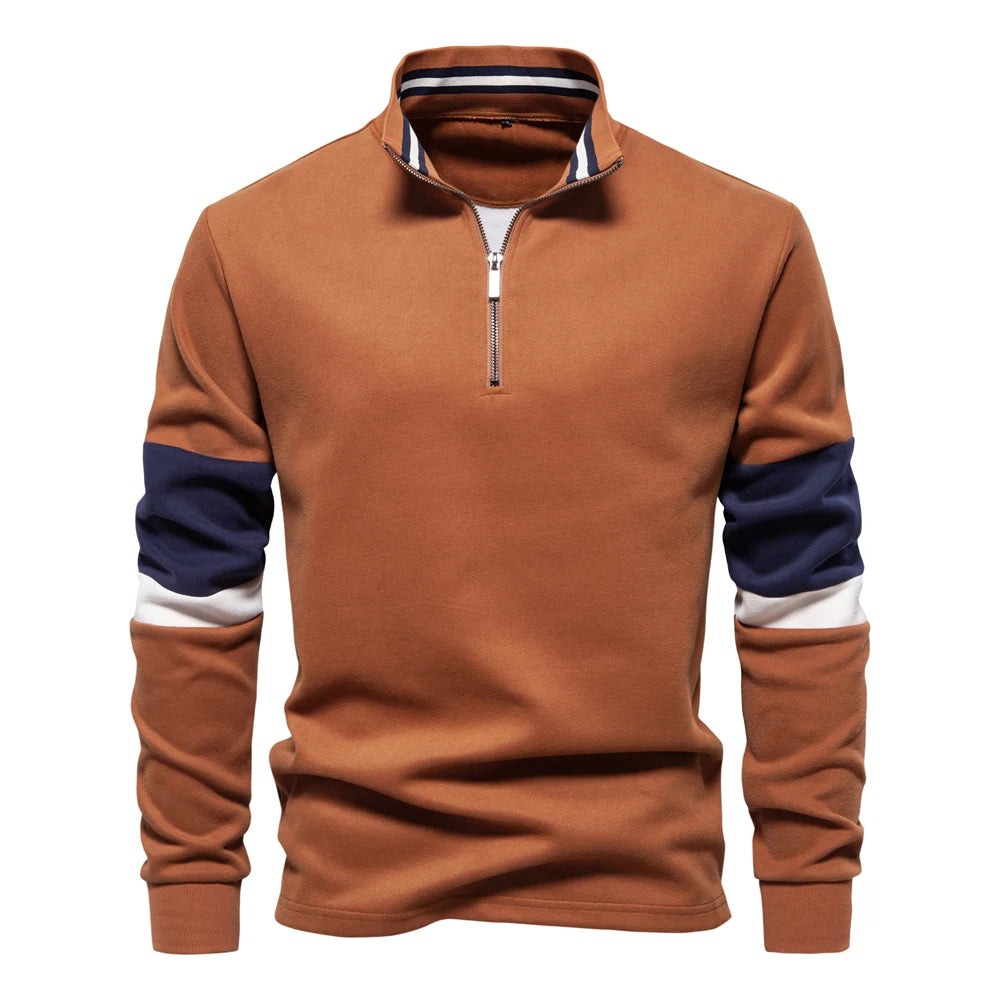 AIOPESON Mens Mock Neck Quarter Zip Sweatshirts