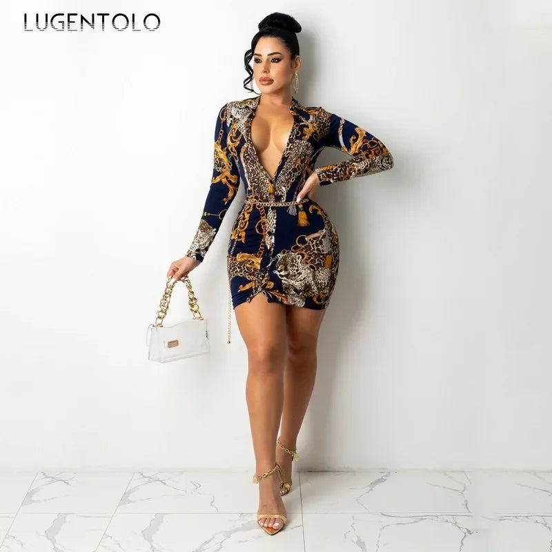 Women Mini Dress Fashion Print