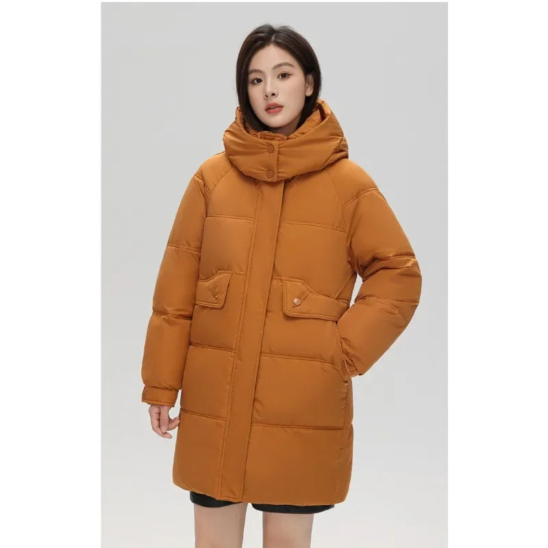 Mid-length Parkas Warm Thick Puffer Windproof