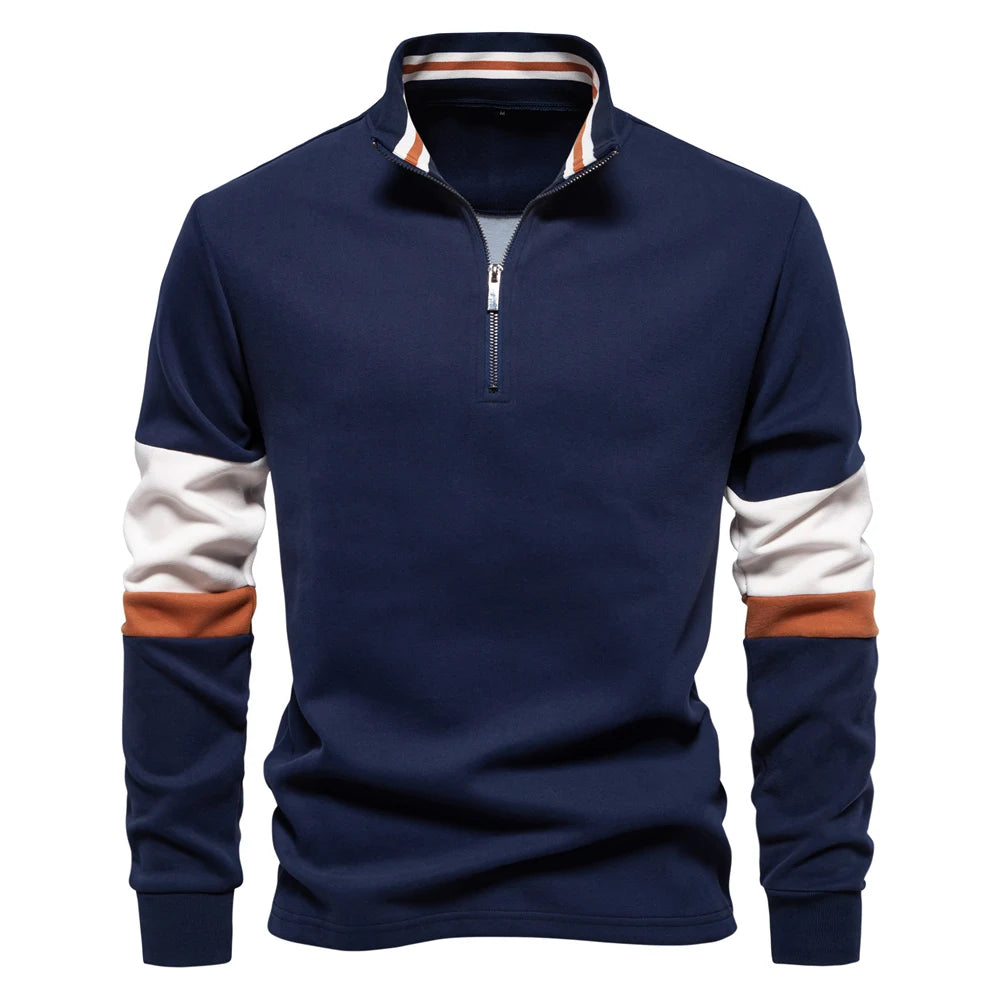 AIOPESON Mens Mock Neck Quarter Zip Sweatshirts